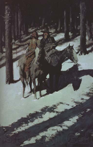 Frederic Remington Indian Scouts in the Moonlight (mk43) Spain oil painting art